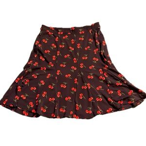 Talbots cherry trumpet skirt